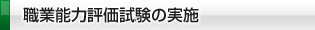 職業能力評価試験の実施